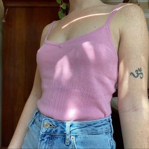 Baby Pink Cotton Tank Top